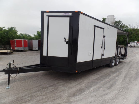 8.5' x 24' White Concession Food Trailer With Appliances