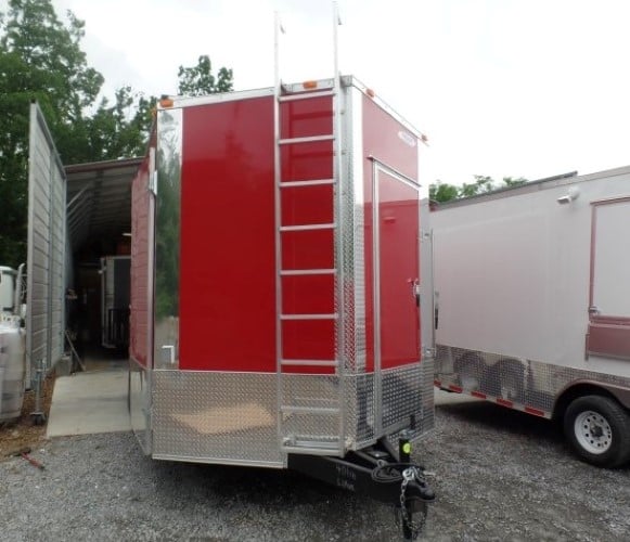 8.5' x 16' Concession Food Trailer Red