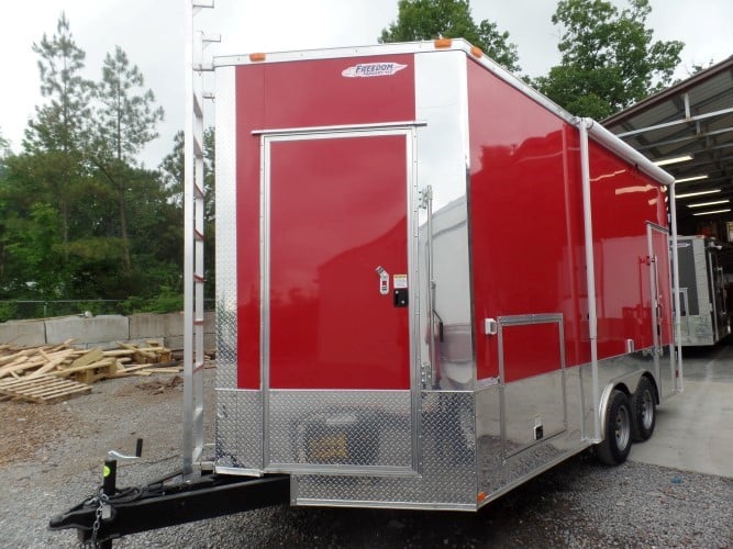 8.5' x 16' Concession Food Trailer Red