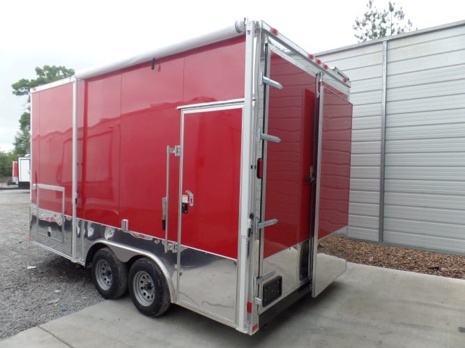 8.5' x 16' Concession Food Trailer Red