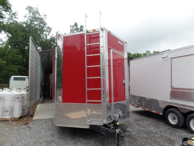 8.5' x 16' Concession Food Trailer Red