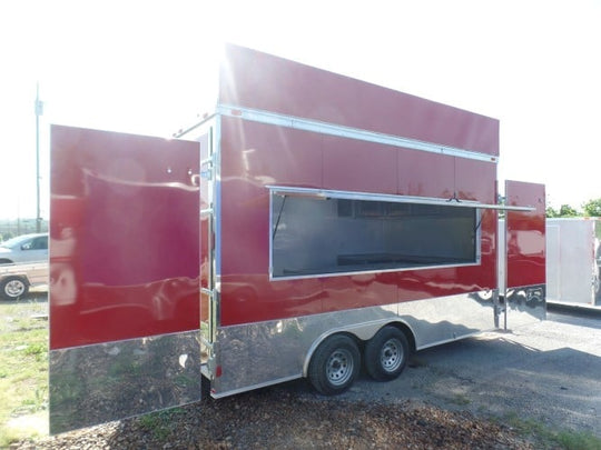 8.5' x 16' Concession Food Trailer Red