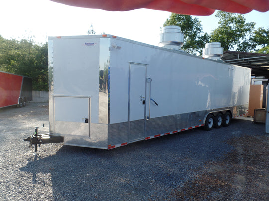 8.5' x 32' Concession Food Trailer Concession White Event Catering