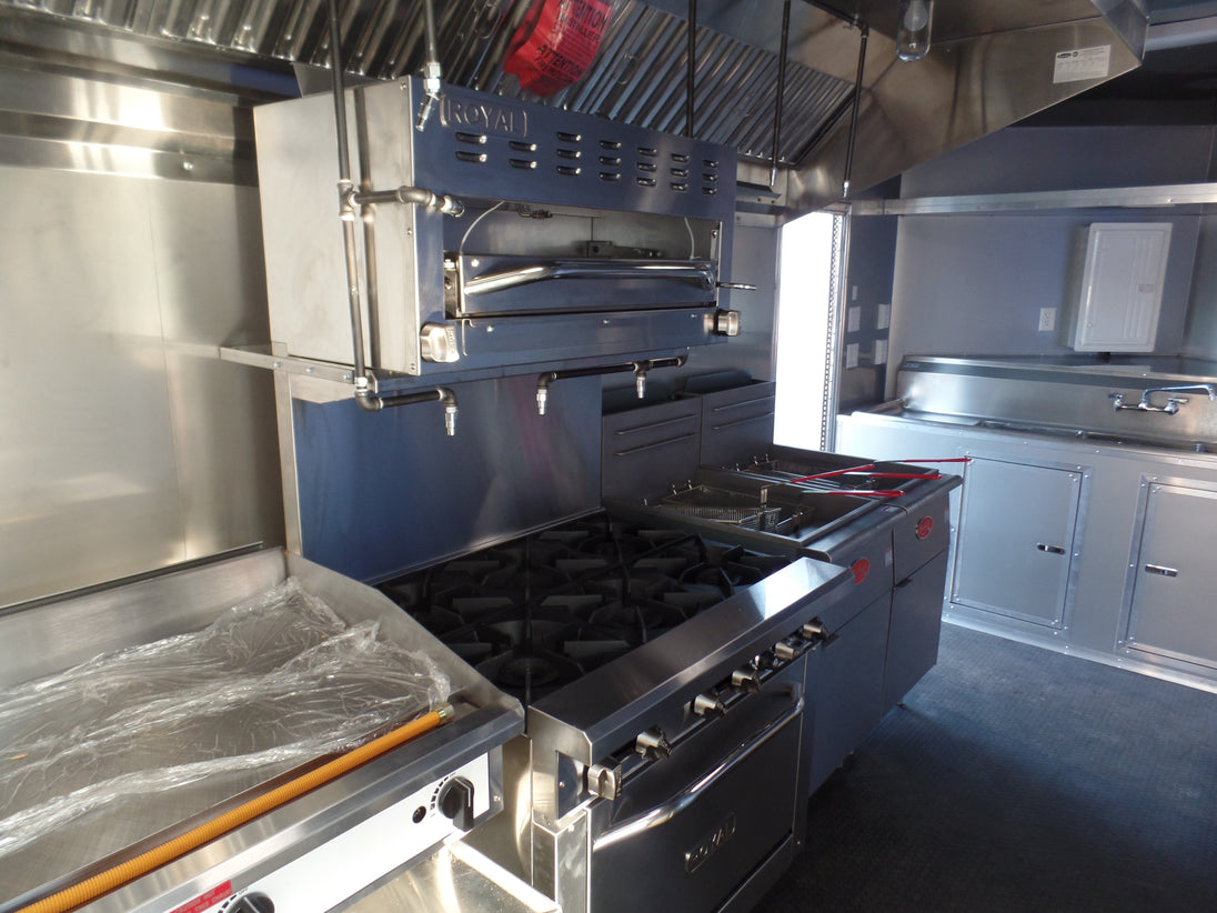 8.5' x 32' White Concession Food Trailer With Appliances