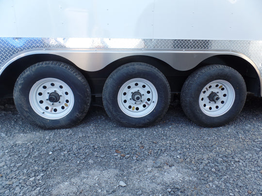 8.5' x 32' White Concession Food Trailer With Appliances