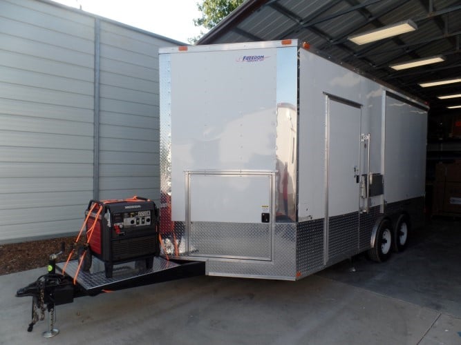 8.5' x 16' Concession Food Trailer White Pizza Event Catering