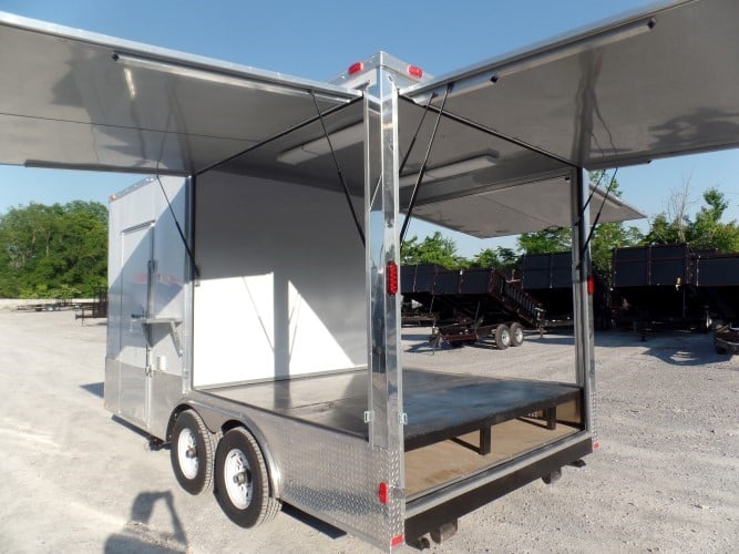 8.5' x 16' Concession Food Trailer White Pizza Event Catering