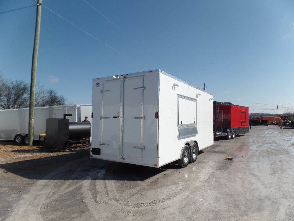 8.5' x 20' White Catering Concession Food Trailer