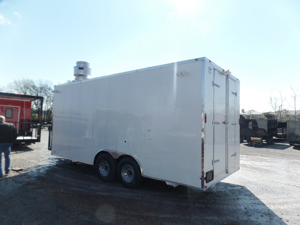 8.5' x 20' White Catering Concession Food Trailer