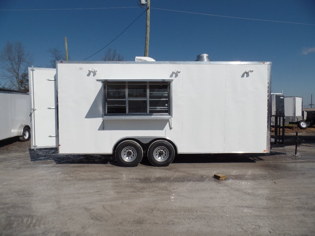 8.5' x 20' White Catering Concession Food Trailer