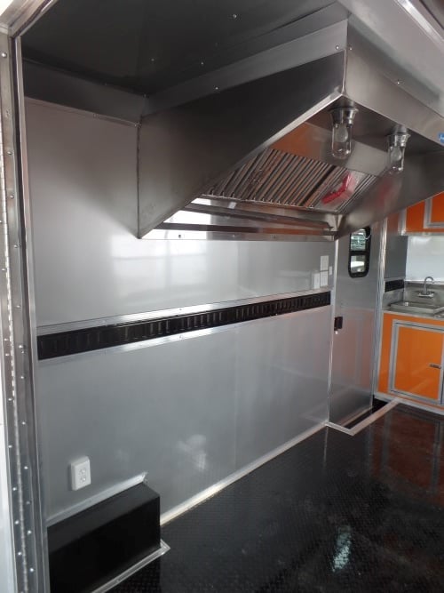 8.5' x 24' Concession Food Trailer Orange Event Catering