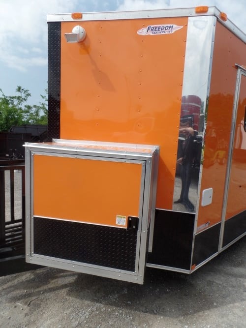 8.5' x 24' Concession Food Trailer Orange Event Catering