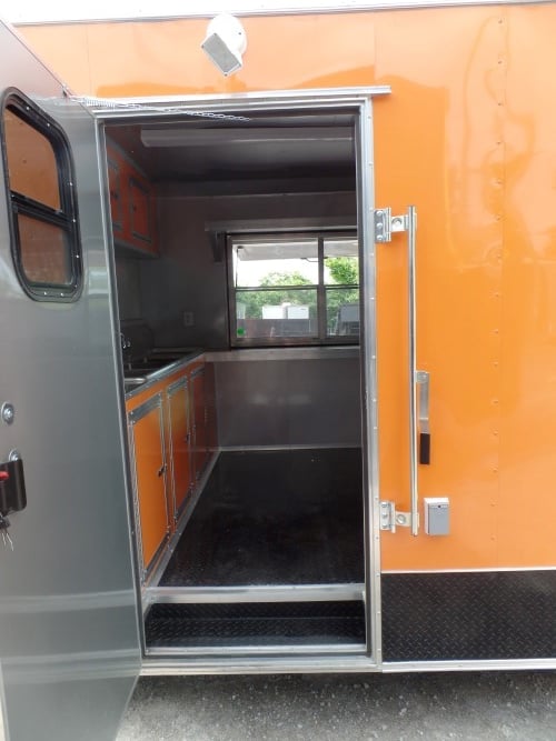 8.5' x 24' Concession Food Trailer Orange Event Catering