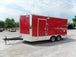 8.5' x 16' Concession Food Trailer Red Event Catering