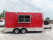 8.5' x 16' Concession Food Trailer Red Event Catering