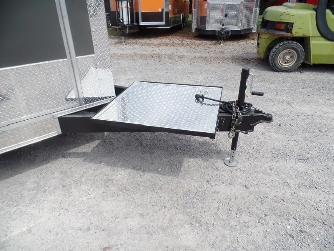 8.5' x 18' Concession Food Trailer Charcoal Grey