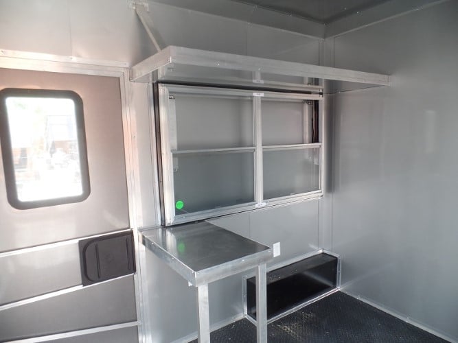 8.5' x 18' Concession Food Trailer Charcoal Grey