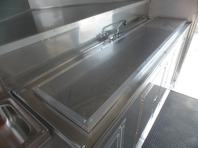 8.5' x 18' Concession Food Trailer Charcoal Grey