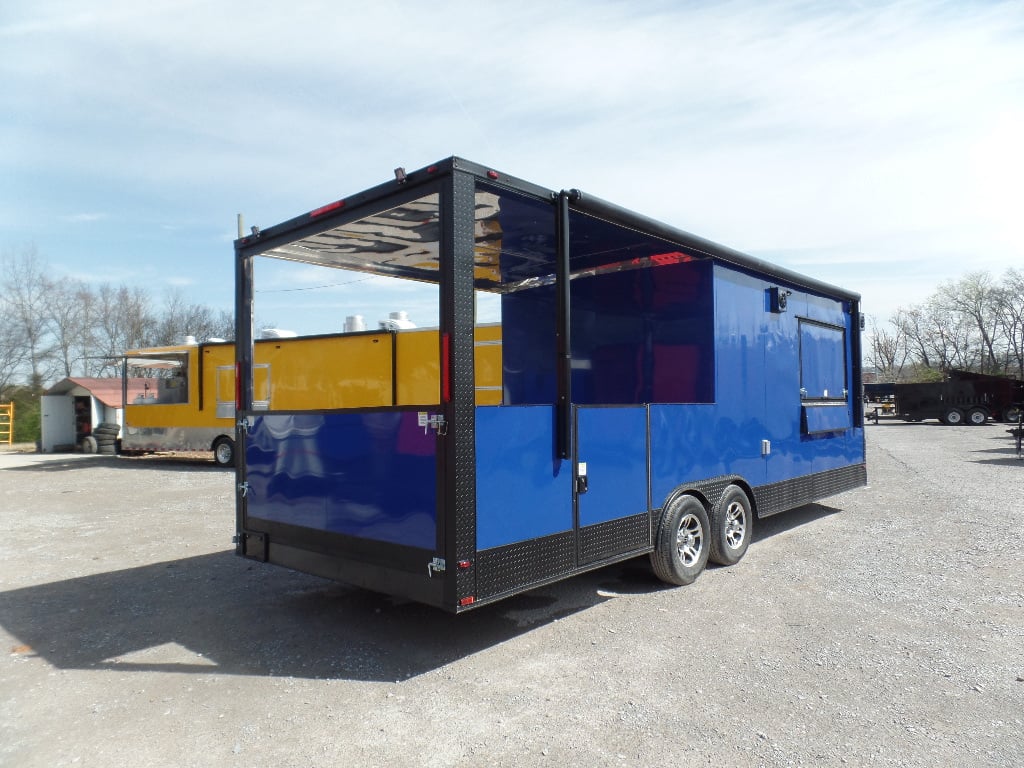 8.5' x 24' Concession Cobalt Blue Event Food Trailer