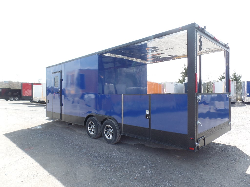 8.5' x 24' Concession Cobalt Blue Event Food Trailer