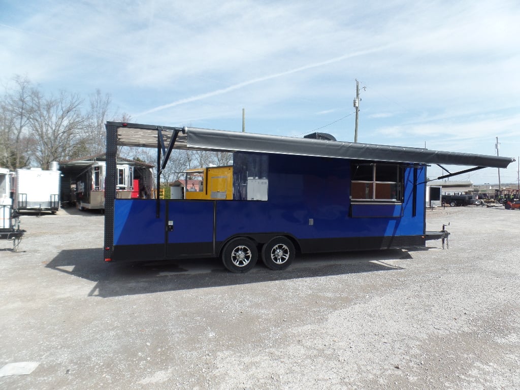 8.5' x 24' Concession Cobalt Blue Event Food Trailer