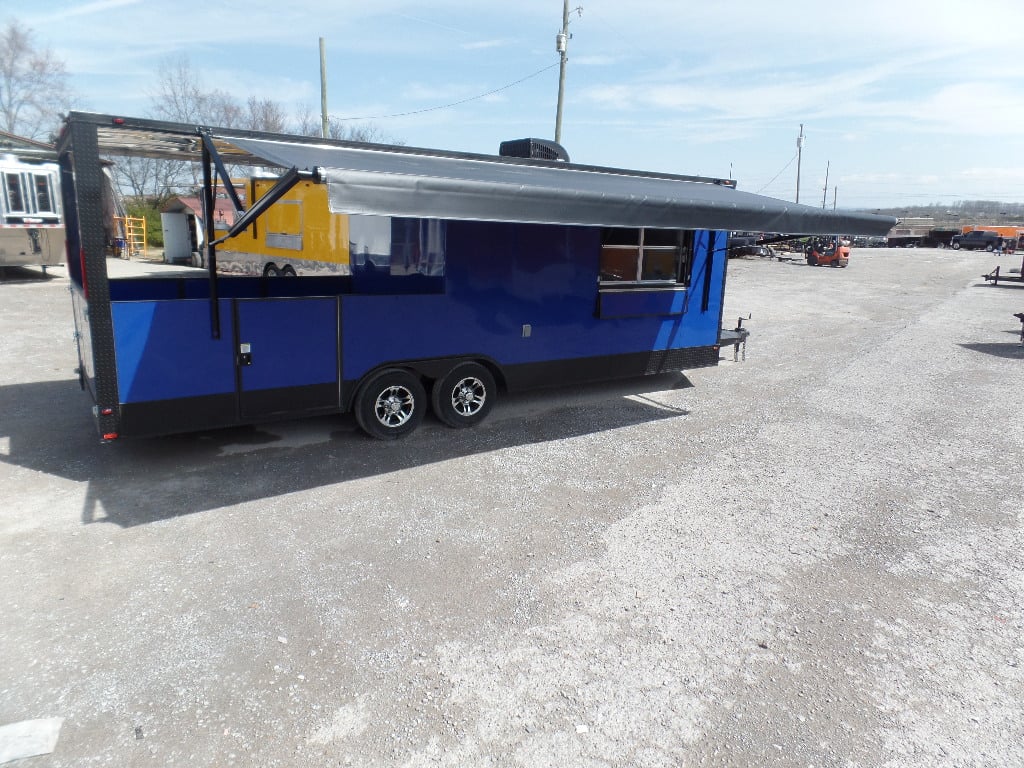 8.5' x 24' Concession Cobalt Blue Event Food Trailer