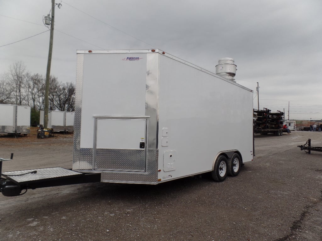 White Concession 8.5' x 16' Food Catering Event Trailer