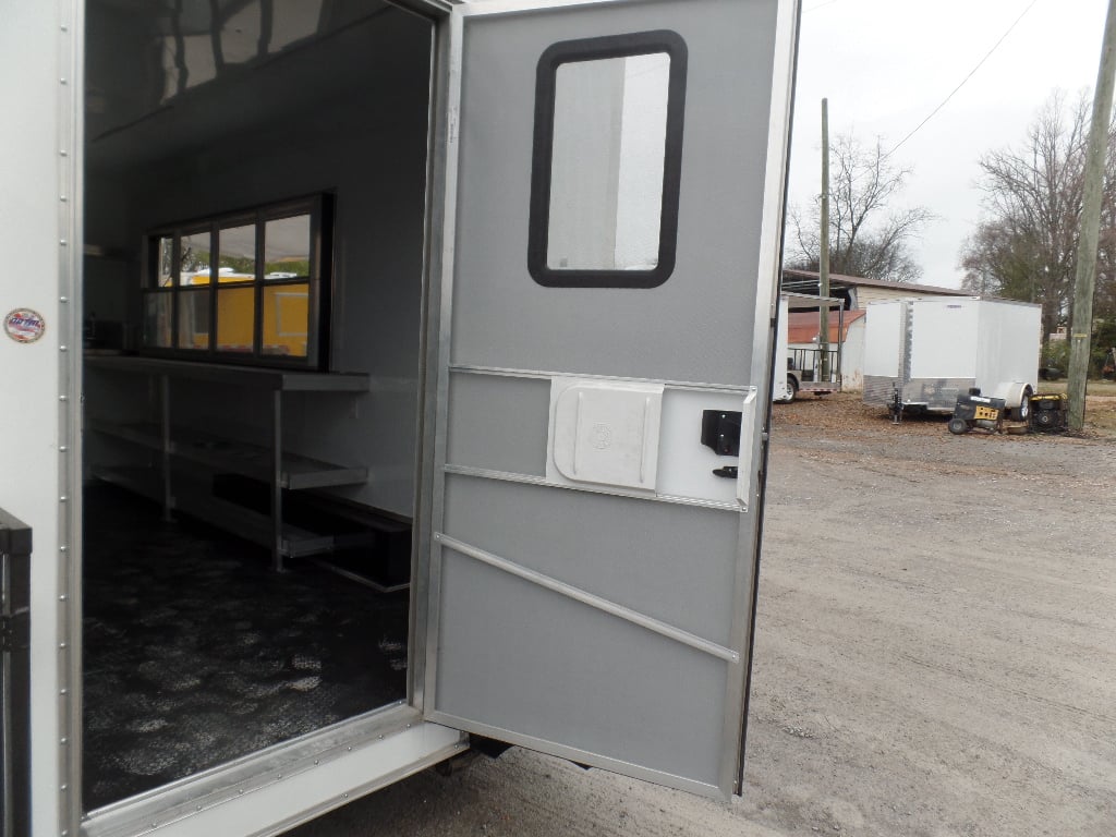 White Concession 8.5' x 16' Food Catering Event Trailer