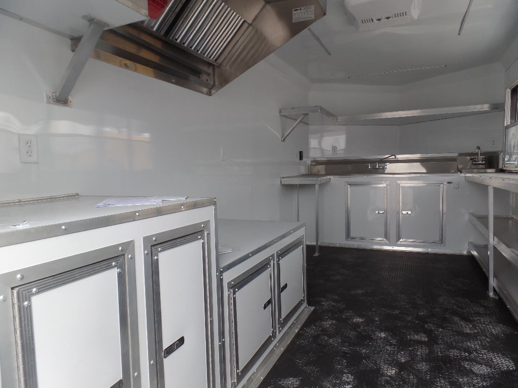 White Concession 8.5' x 16' Food Catering Event Trailer