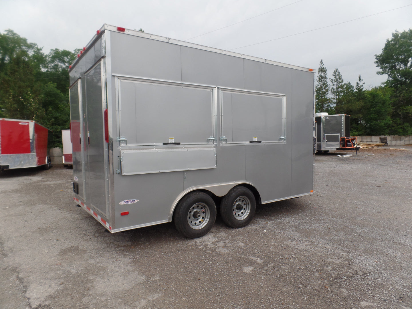 8.5' x 14' Concession Trailer Silver Food Event Catering