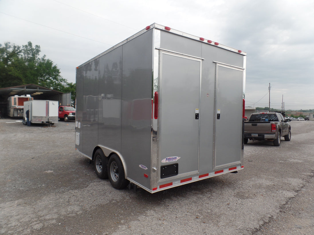 8.5' x 14' Concession Trailer Silver Food Event Catering