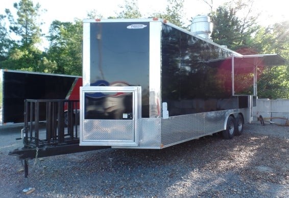 8.5' x 24' Concession Food Trailer Black Event Catering