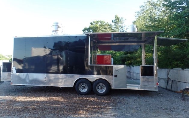 8.5' x 24' Concession Food Trailer Black Event Catering