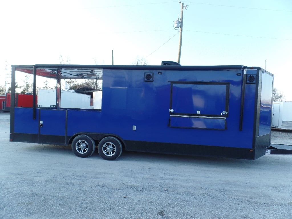 8.5' x 24' Cobalt Blue Concession Food Trailer With Appliances