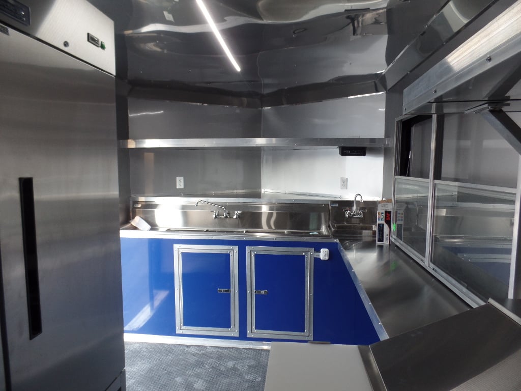 8.5' x 24' Cobalt Blue Concession Food Trailer With Appliances