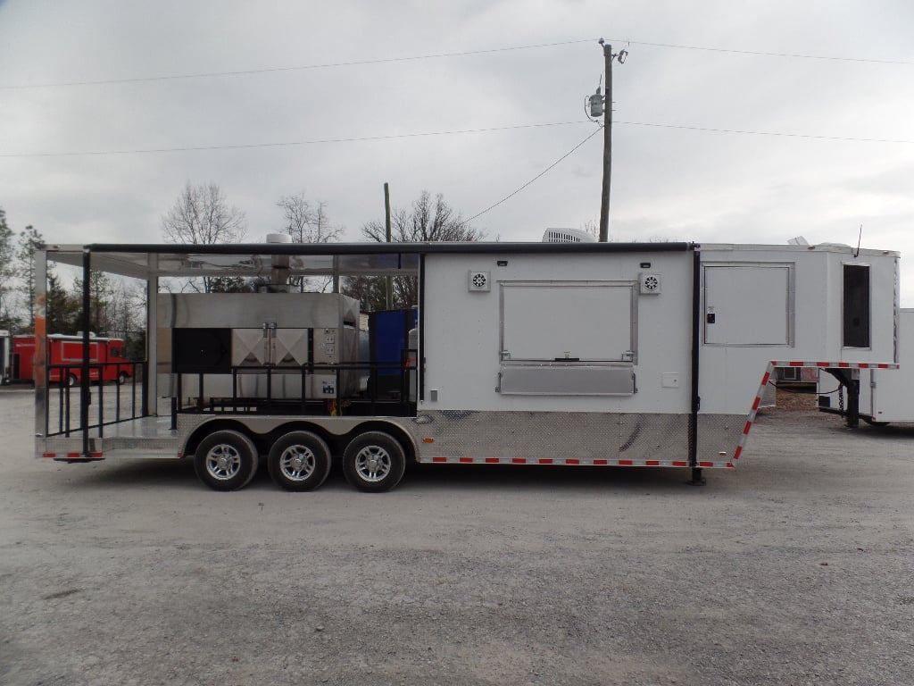 8.5' x 34' Goose Neck Concession BBQ Event Trailer