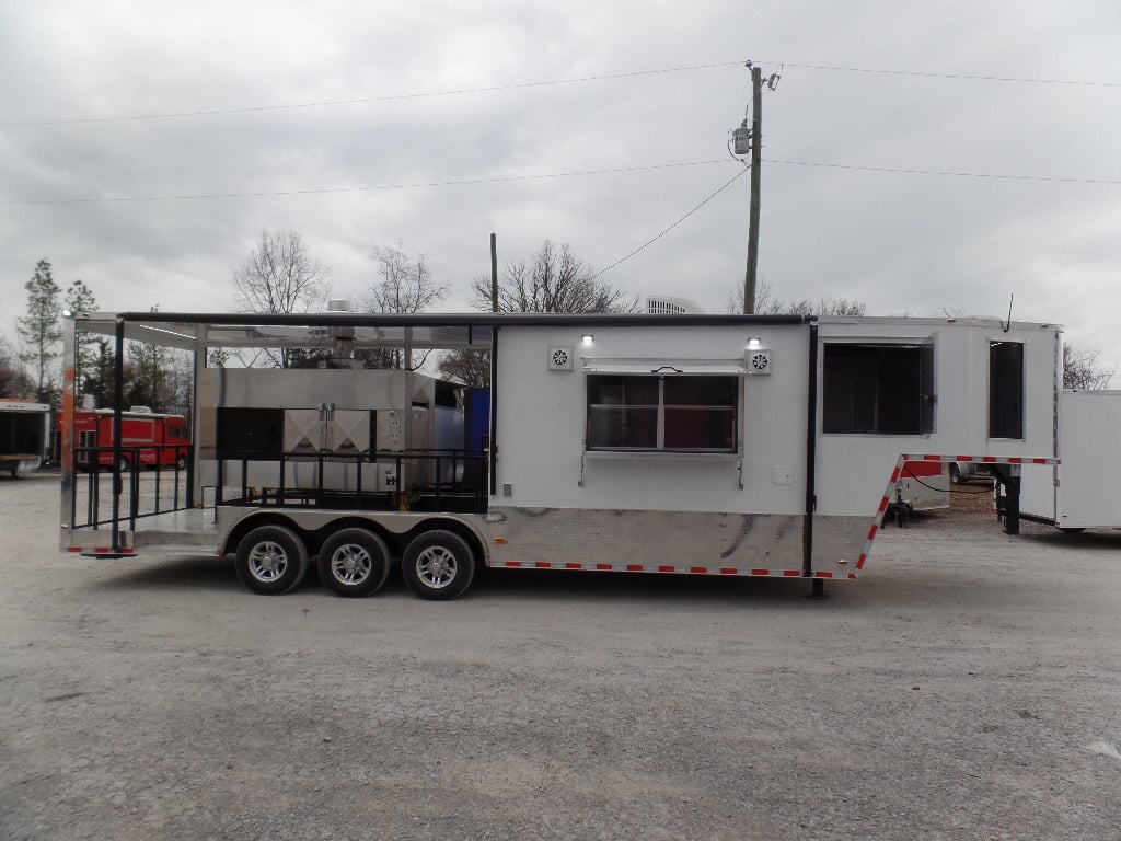 8.5' x 34' Goose Neck Concession BBQ Event Trailer