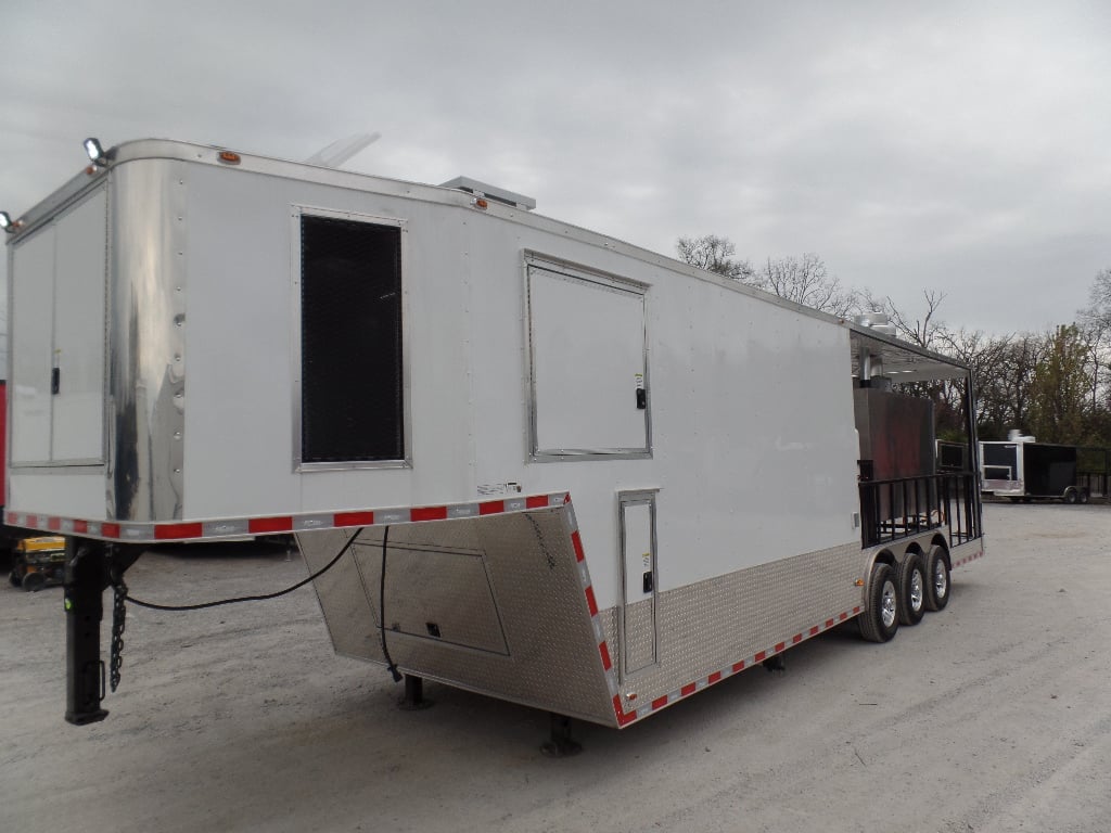 8.5' x 34' Goose Neck Concession BBQ Event Trailer