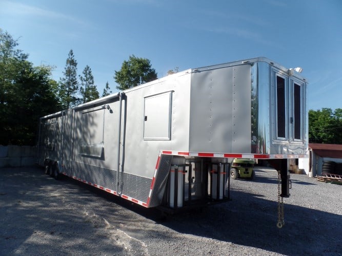 8.5' x 47' Concession Food Trailer Silver Frost With Appliances