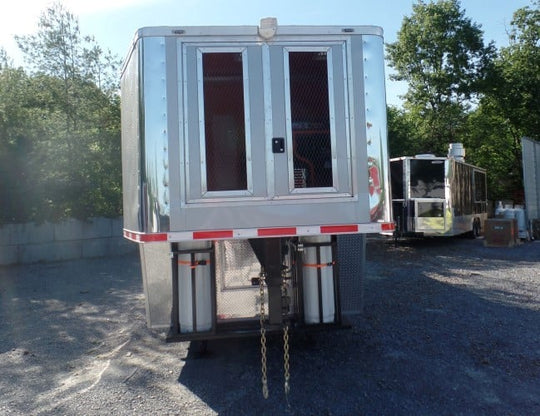 8.5' x 47' Concession Food Trailer Silver Frost Event Catering