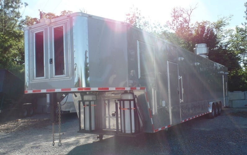 8.5' x 47' Concession Food Trailer Silver Frost With Appliances