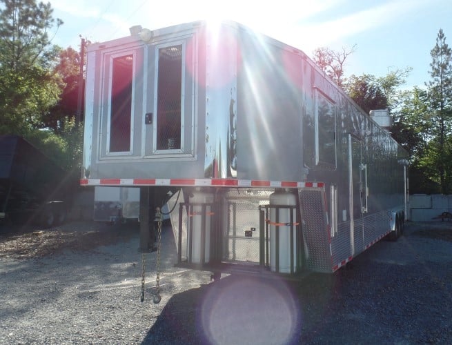 8.5' x 47' Concession Food Trailer Silver Frost Event Catering