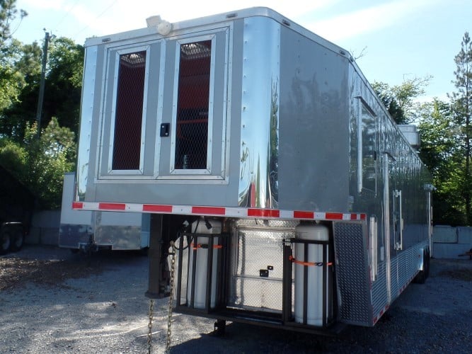 8.5' x 47' Concession Food Trailer Silver Frost Event Catering