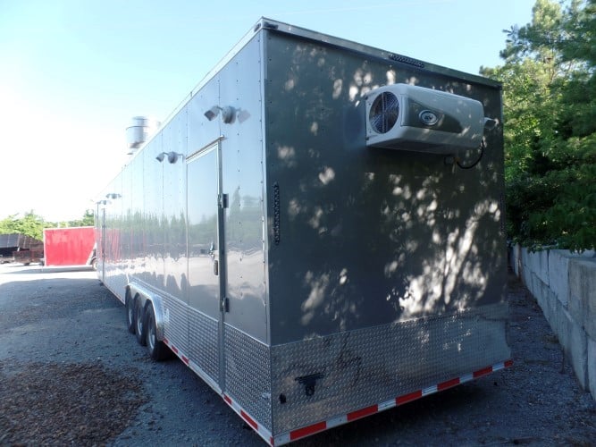 8.5' x 47' Concession Food Trailer Silver Frost With Appliances