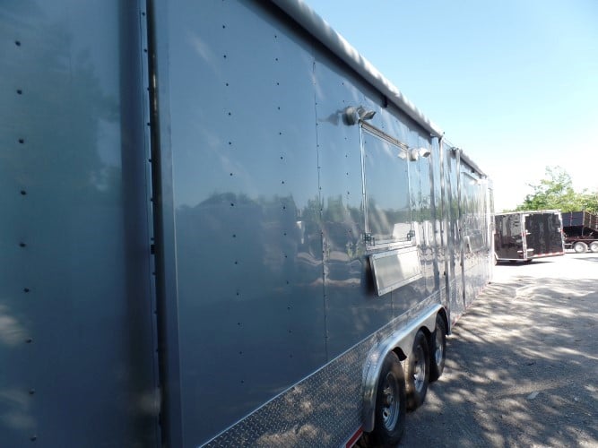 8.5' x 47' Concession Food Trailer Silver Frost With Appliances