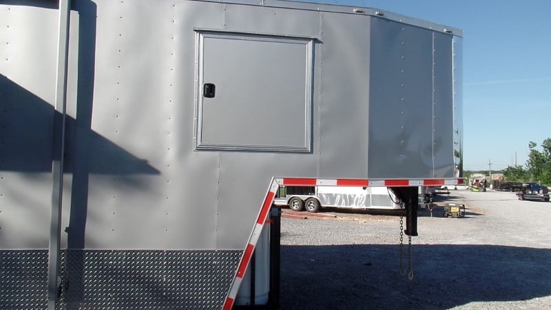 8.5' x 47' Concession Food Trailer Silver Frost With Appliances