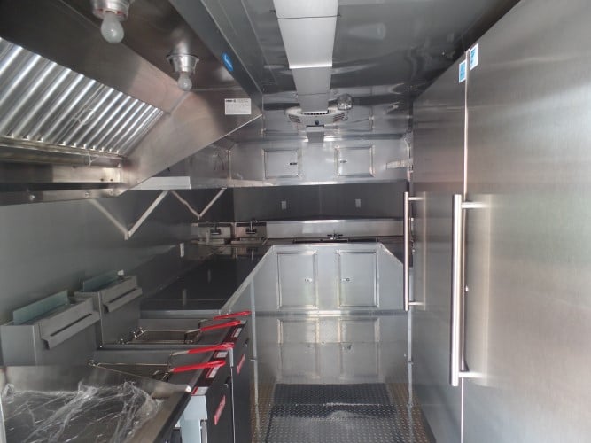 8.5' x 24' Concession Trailer Silver Frost BBQ Event Catering