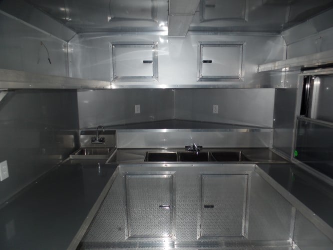 8.5' x 24' Concession Trailer Silver Frost BBQ Event Catering