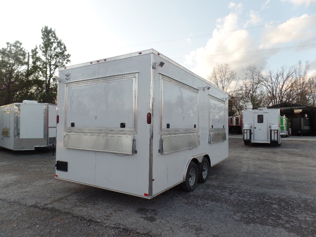 8.5' x 18' Concession Food White Catering Event Trailer