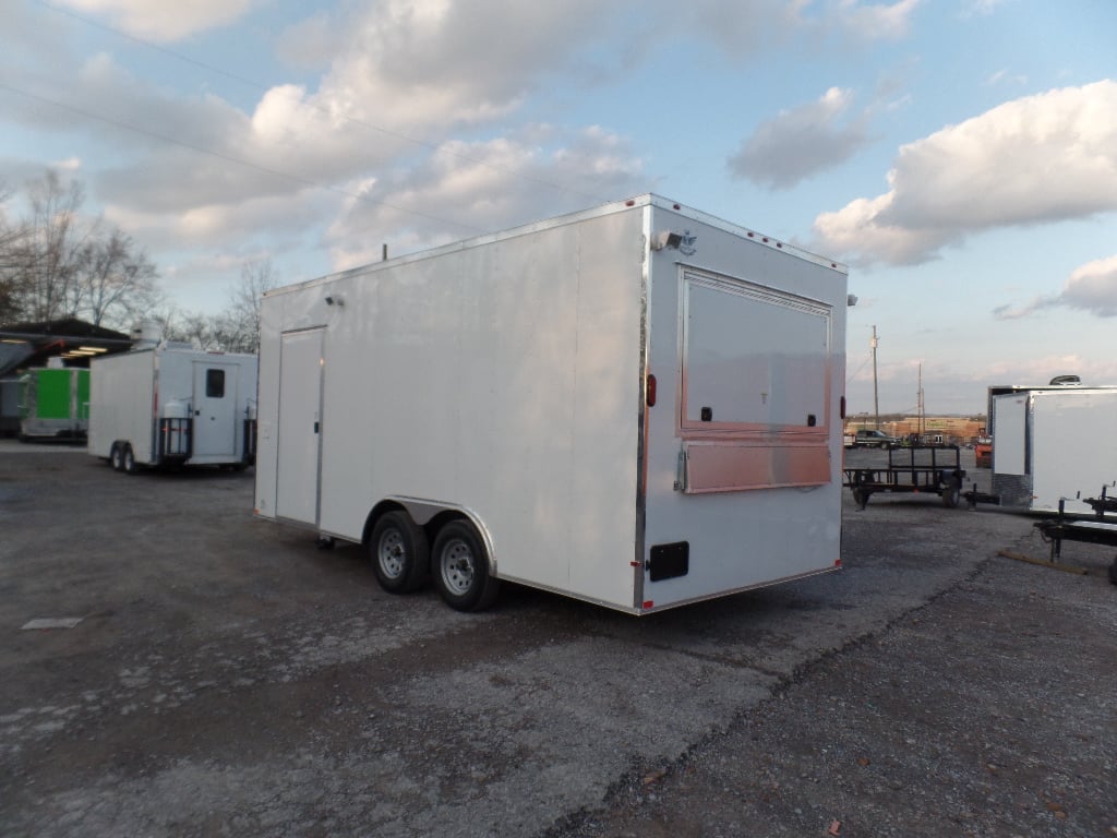 8.5' x 18' Concession Food White Catering Event Trailer